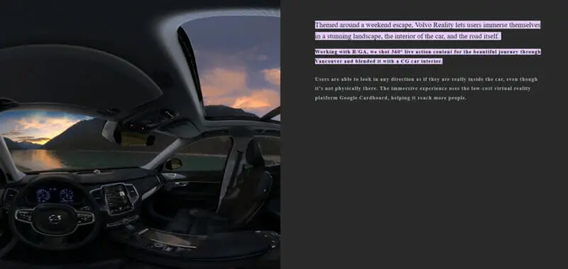 Volvo Reality — Framestore VR Studio