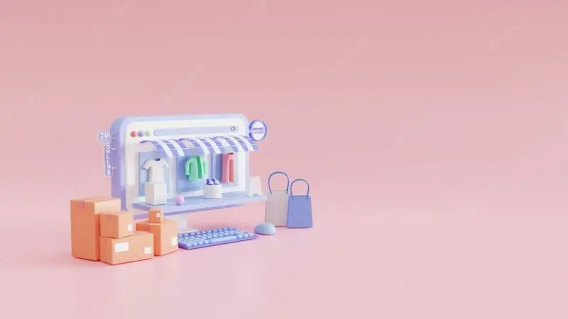 online shopping stock image