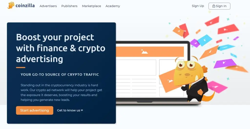 top crypto ad networks Coinzilla