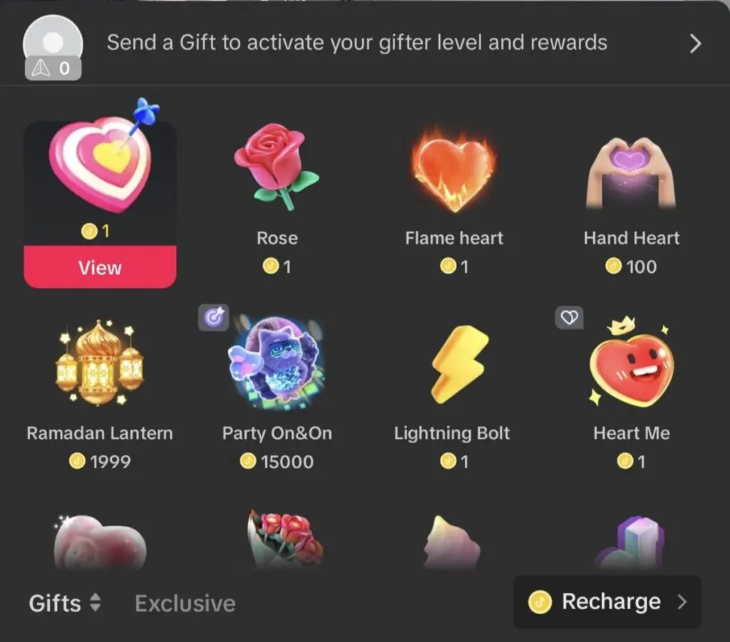 TikTok Live Gifts