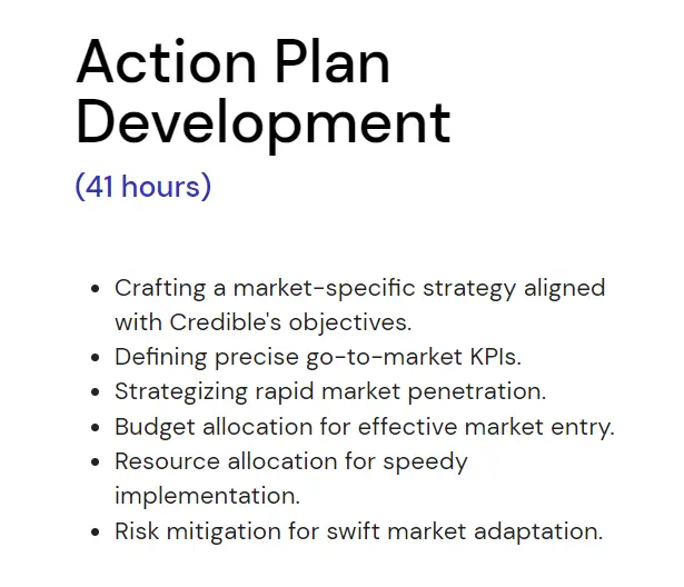 Credible action plan development