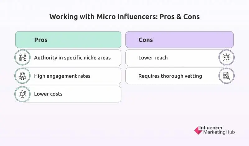 working with micro influencers pros and cons