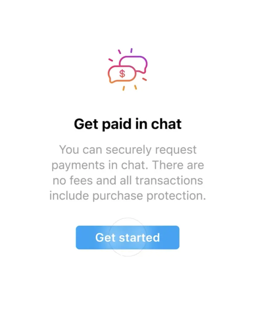 Payments in Chat Feature