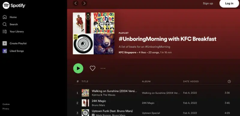 #UnboringMornings / spotify