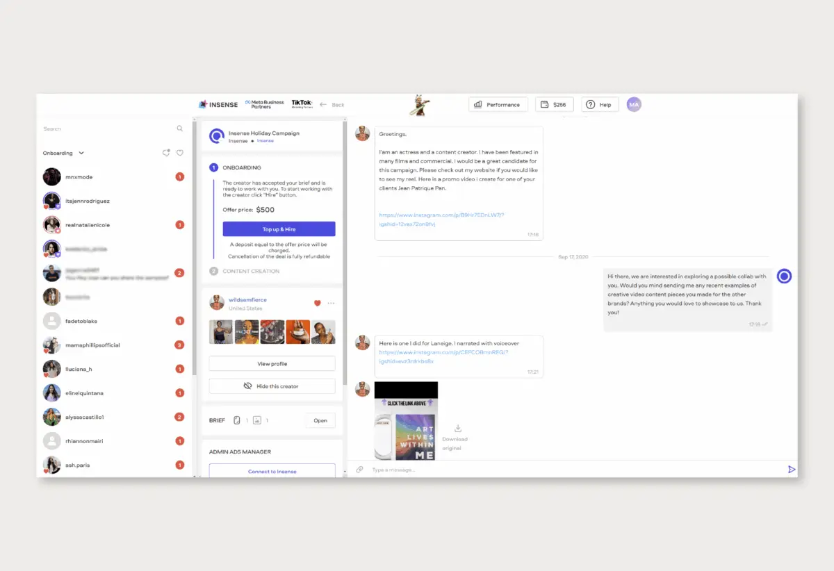 Creator Chat / insense