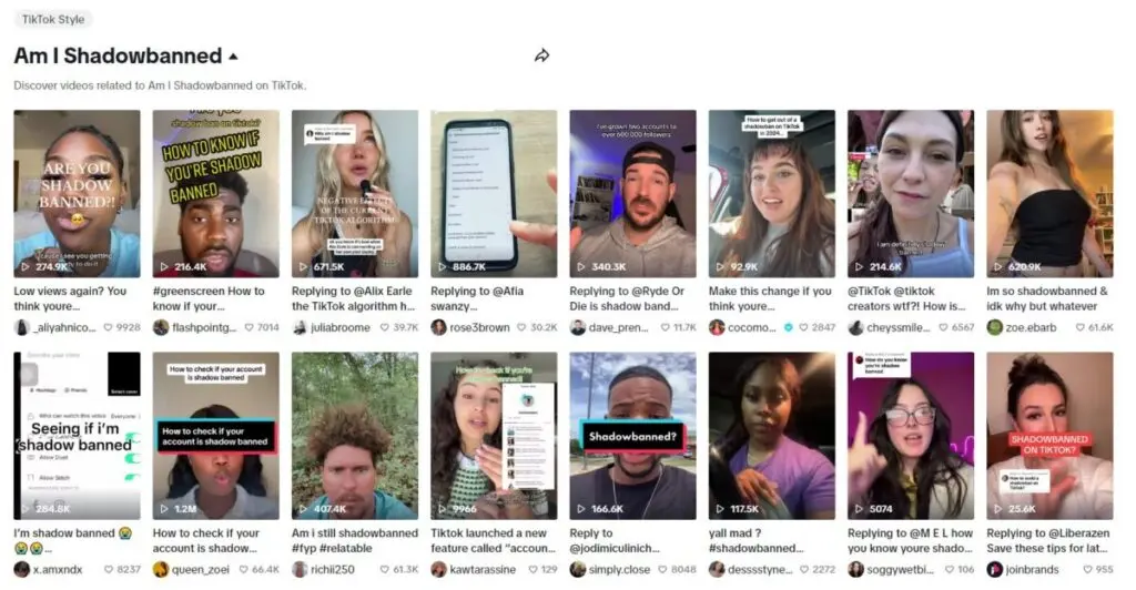 TikTok Shadow Ban Discussion