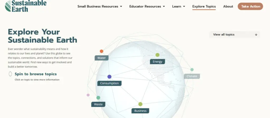 Sustainable Earth / web design Motion Tactic