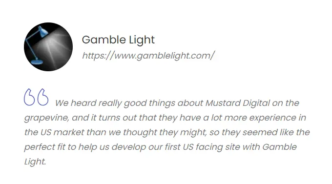 Mustard Digital Testimonials