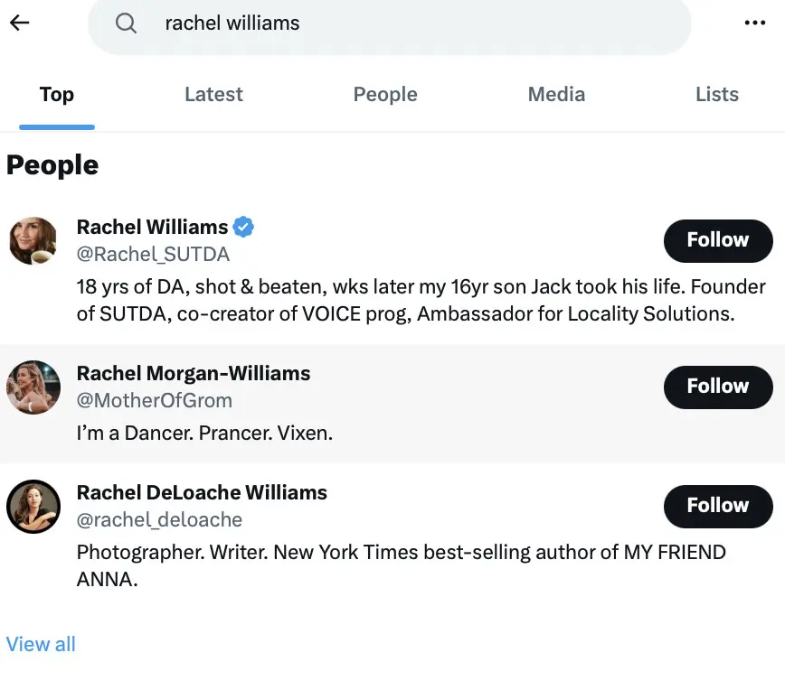 Twitter new followers