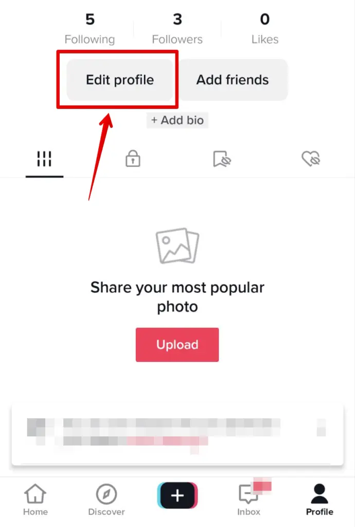 TikTok edit profile settings - Link TikTok to Instagram