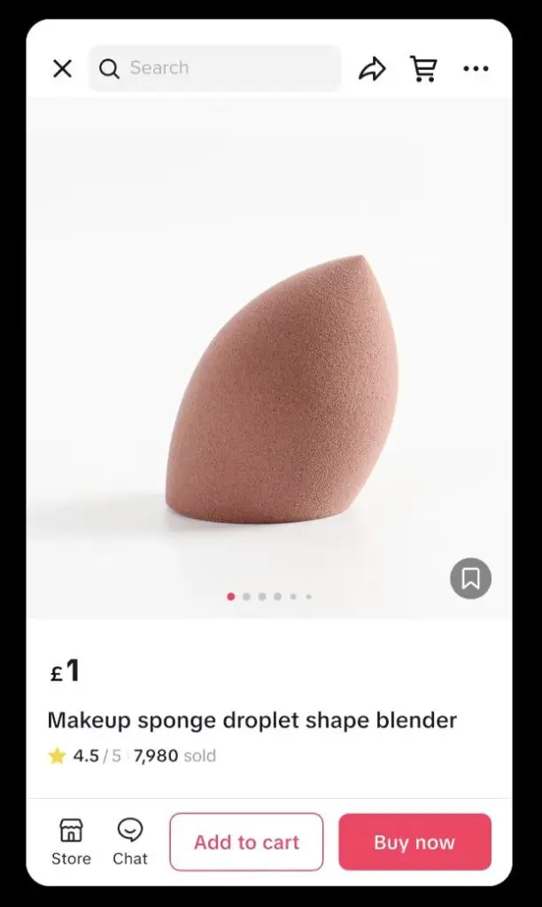 TikTok Add to cart button