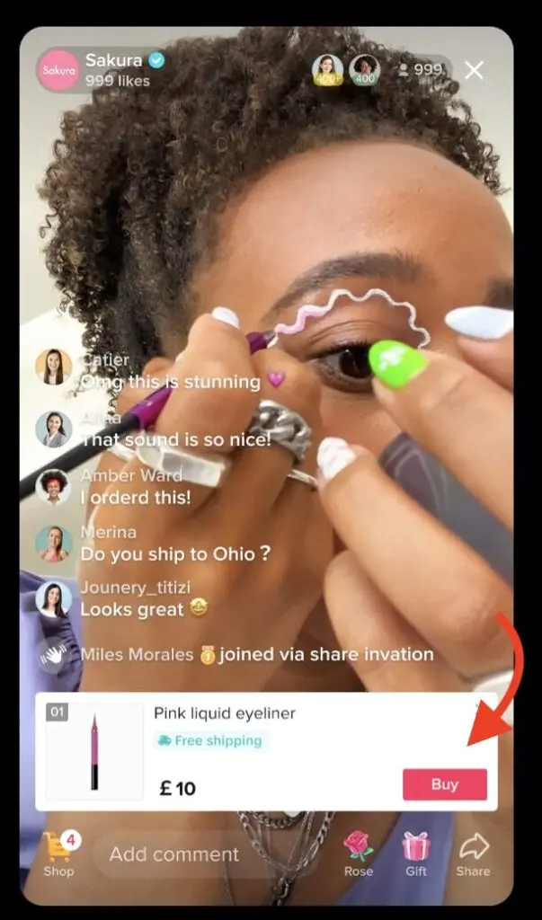 TikTok Buy button