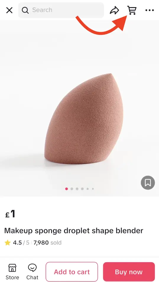 TikTok shopping cart icon