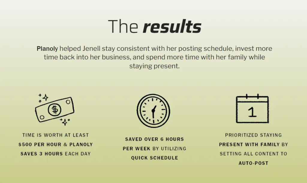 Planoly Jenell B. Stewart campaign results