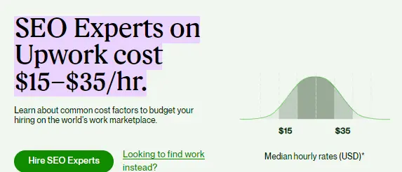 Per hour rates for SEO experts on Upwork