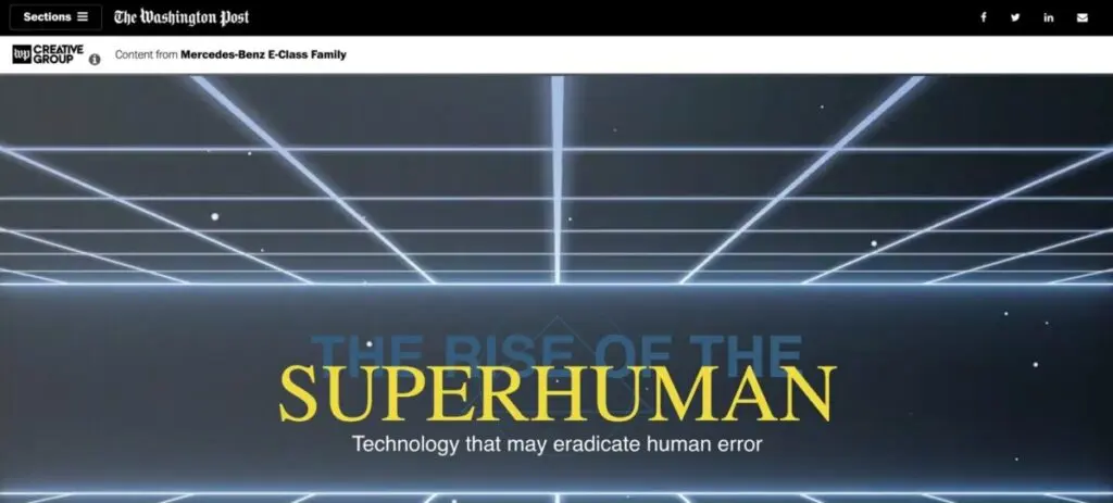 Washington Post Mercedes advertising