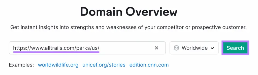 Semrush Domain Overview