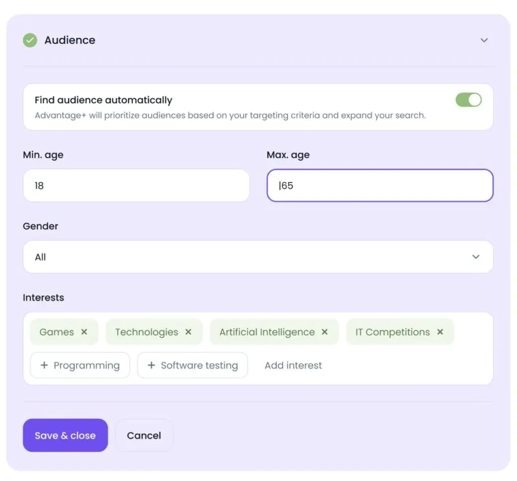 semrush ads launch assistant audience targeting