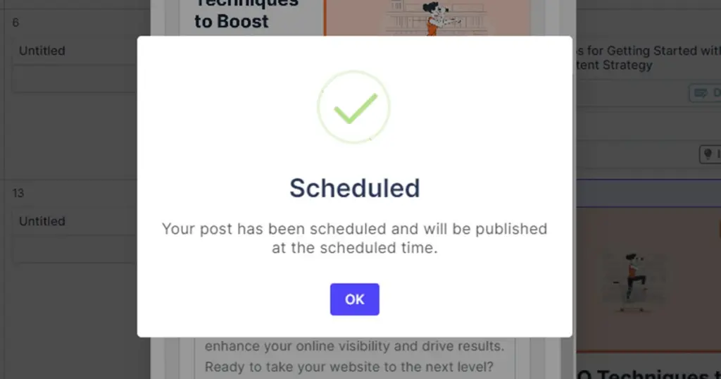 Semrush AI Video Marketing Automator Scheduling