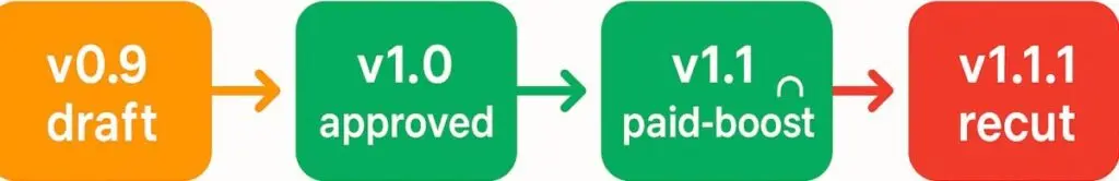 brief product launch color coding status