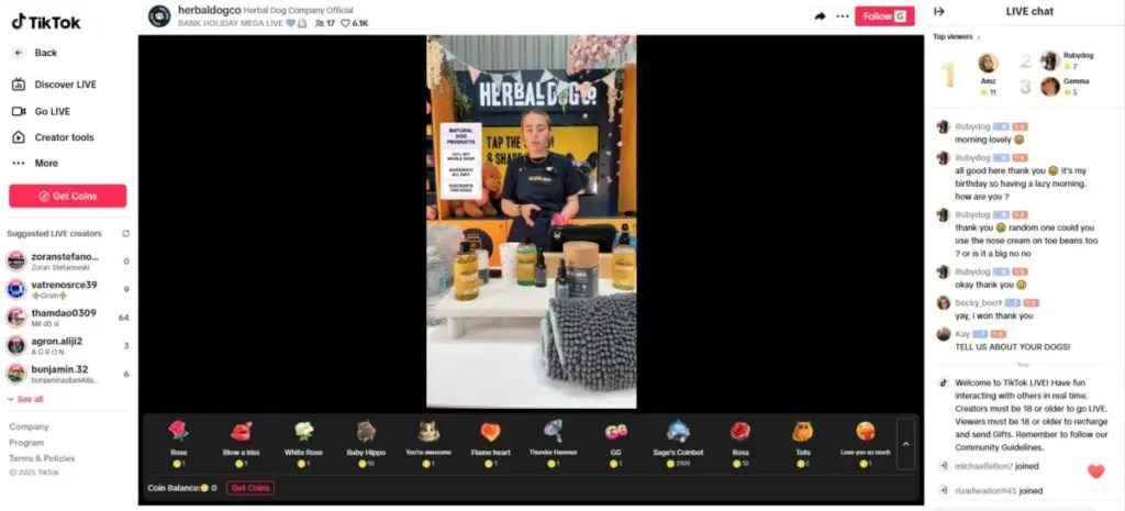 Herbal Dog Co TikTok Live