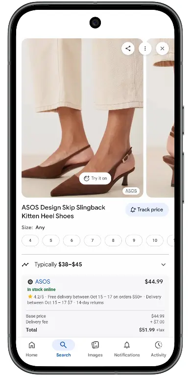 Google Footwear AI Try On Tool Try It On