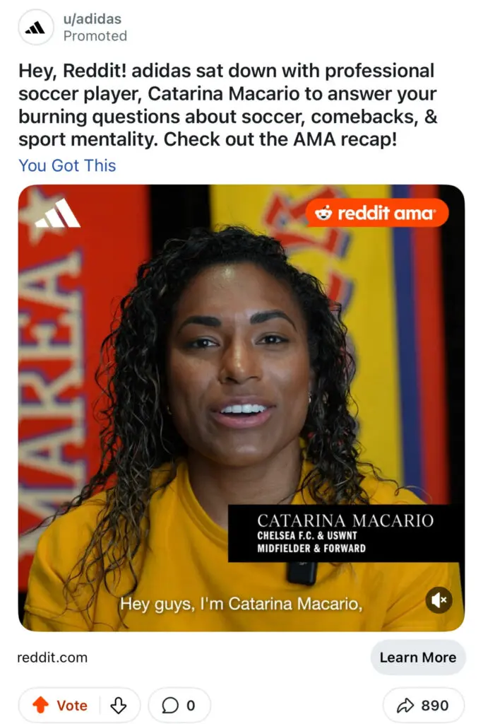 Adidas AMA Reddit Campaign