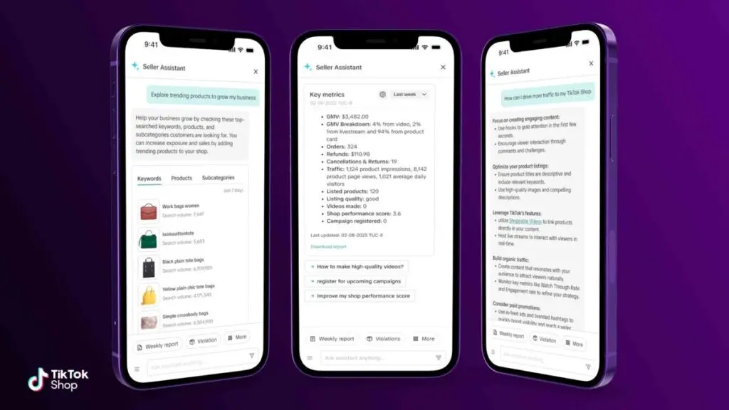 tiktok shop in app seller assistant