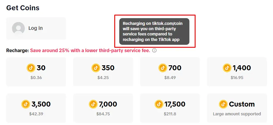 Buying TikTok Coins Through the Website