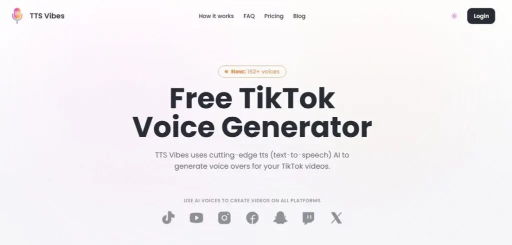 TTS Vibes AI TikTok Voice Generator