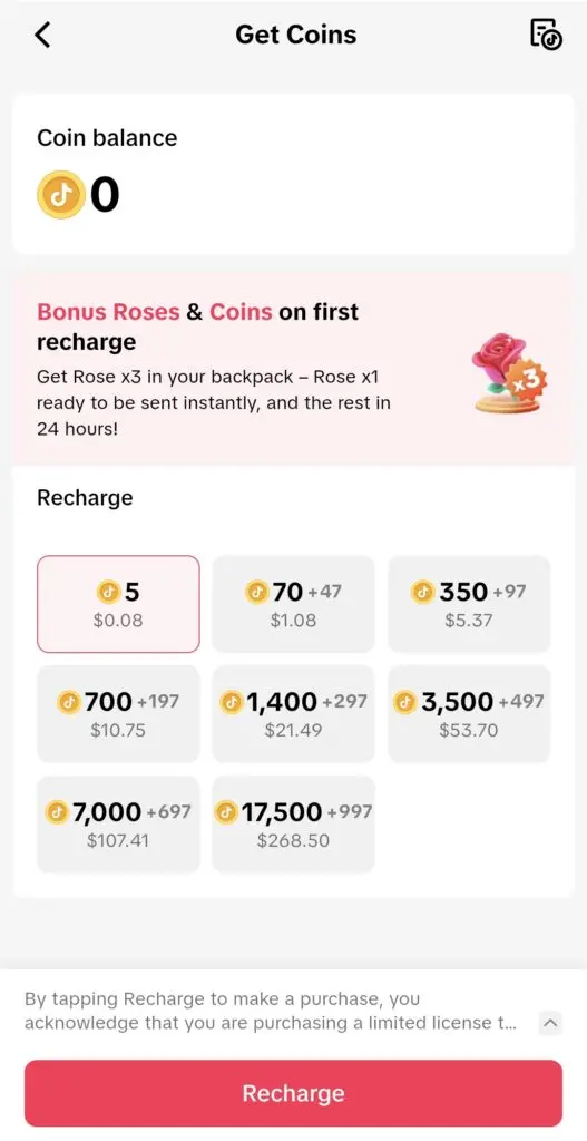 How to buy TikTok Coins through the TikTok App #3