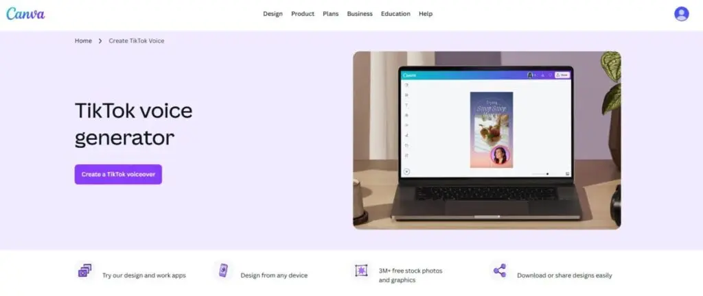 Canva AI TikTok Voice Generator