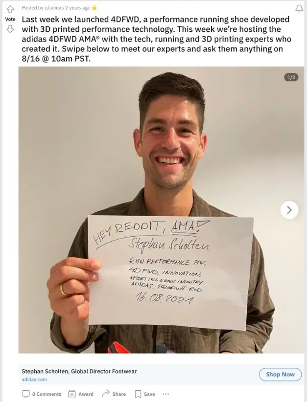 Adidas AMA Campaign Reddit