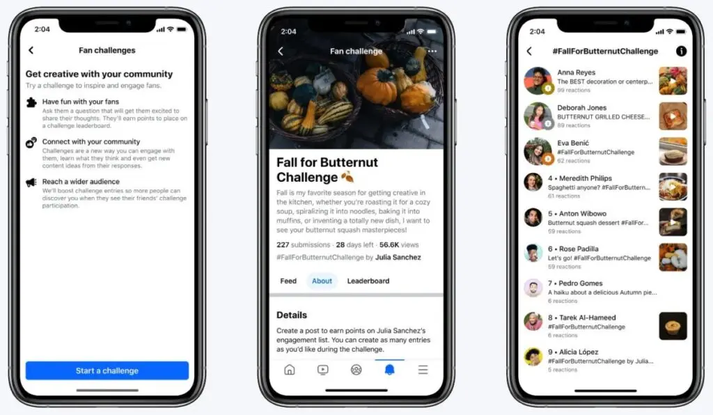 Facebook Fan Challenges