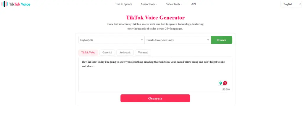 TikTok Voice AI TikTok Voice Generator Banner