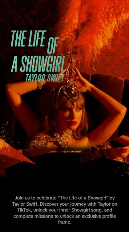 TikTok Taylor Swift in-app Experience