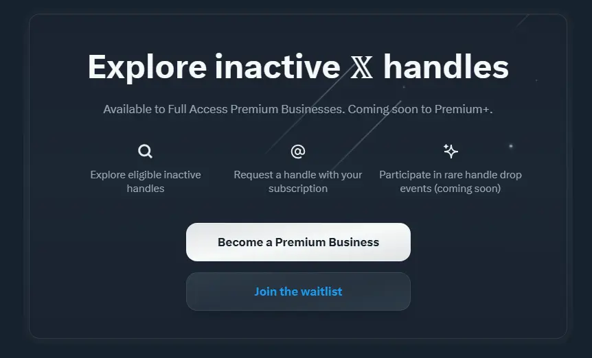 X Handles Marketplace