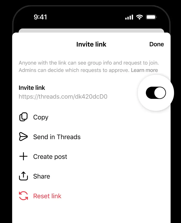 Threads Group Chat Invite