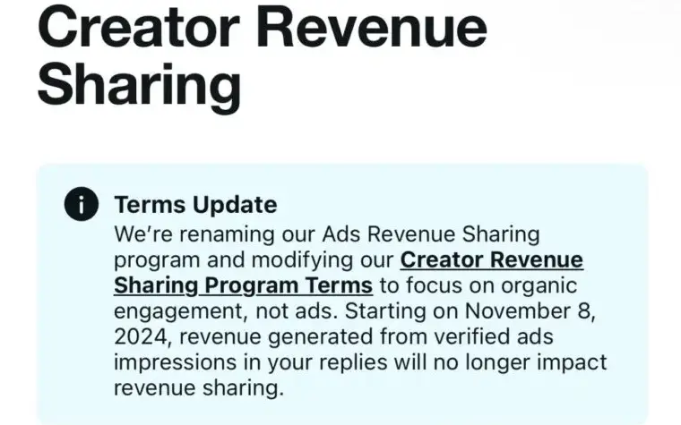 Creator Revenue Sharing New Model