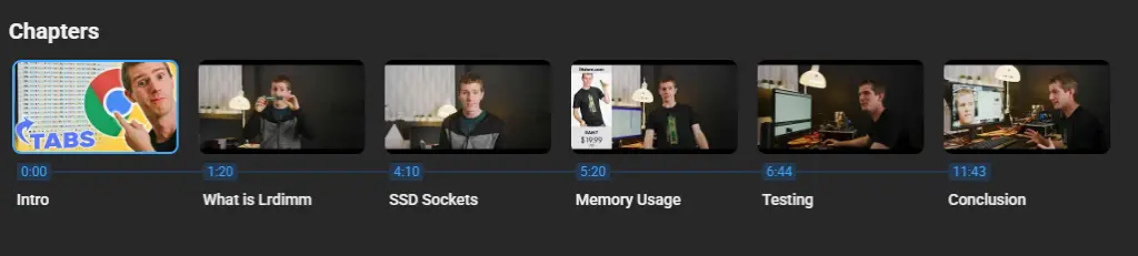 LTT Video Chapters