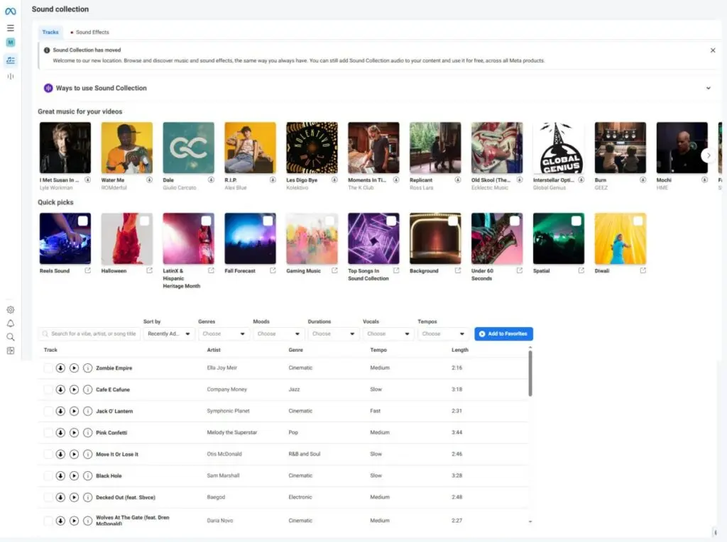 Facebook Sound Collection