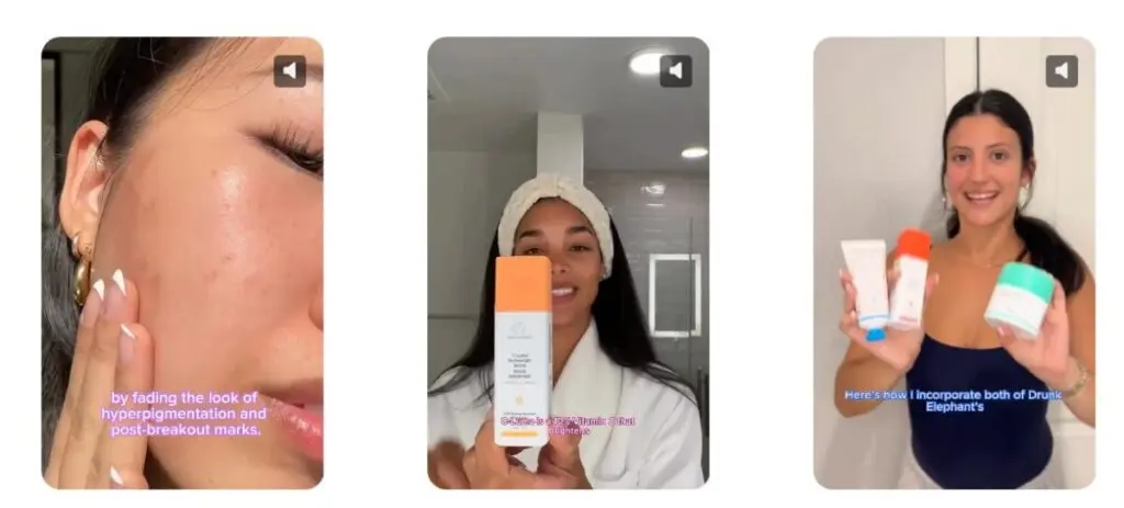 Drunken Elephant UGC Ads
