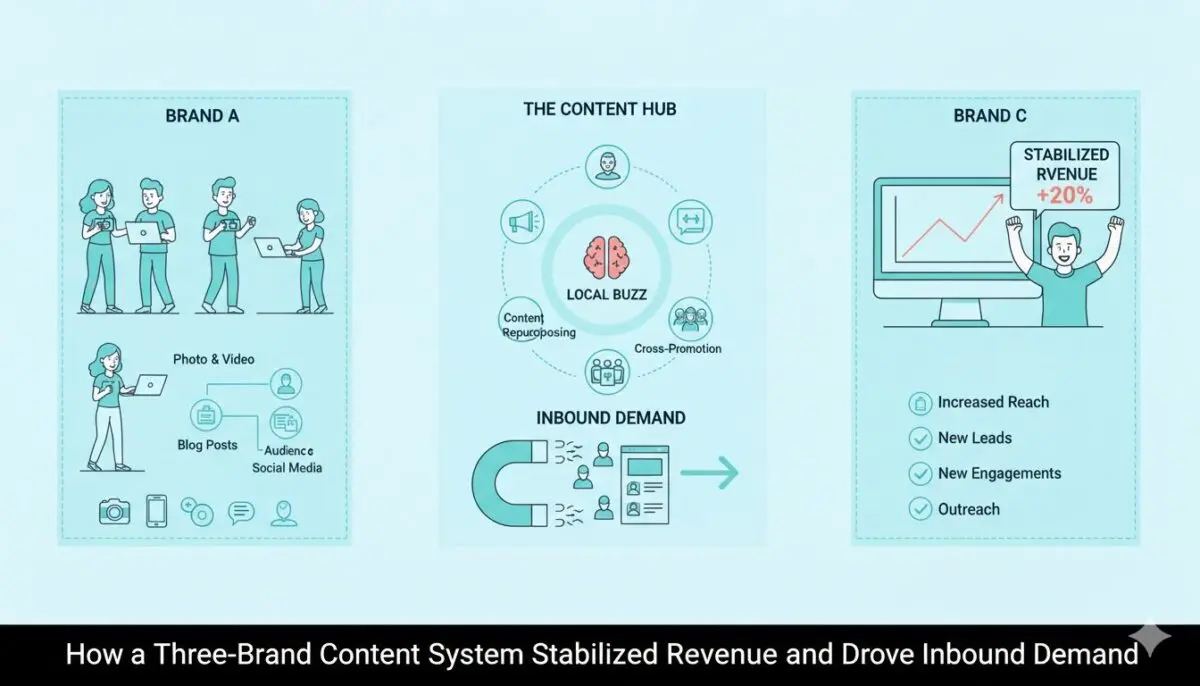 How a Three-Brand Content System Stabilized Revenue and Drove Inbound Demand