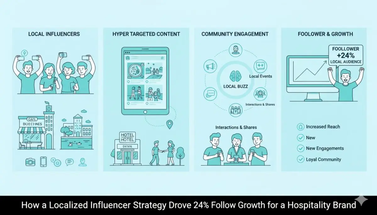 How a Localized Influencer Strategy Drove 24% Follower Growth for a Hospitality Brand