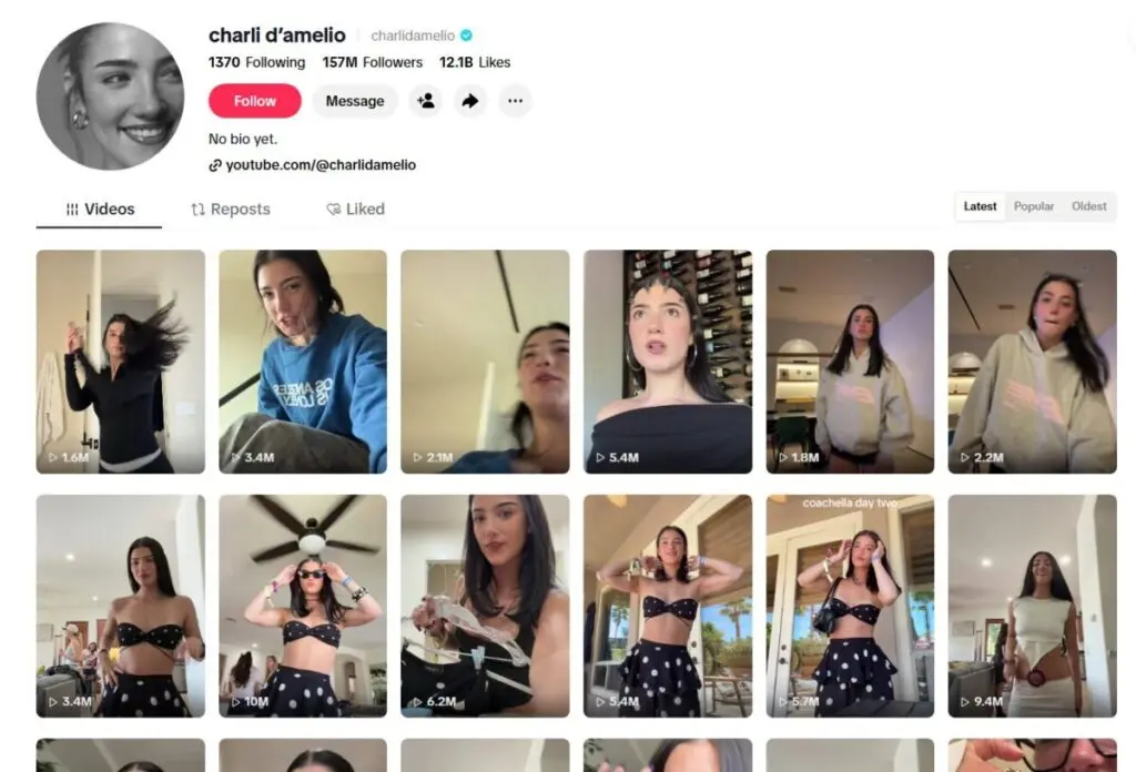 Charli D'Amelio TikTok