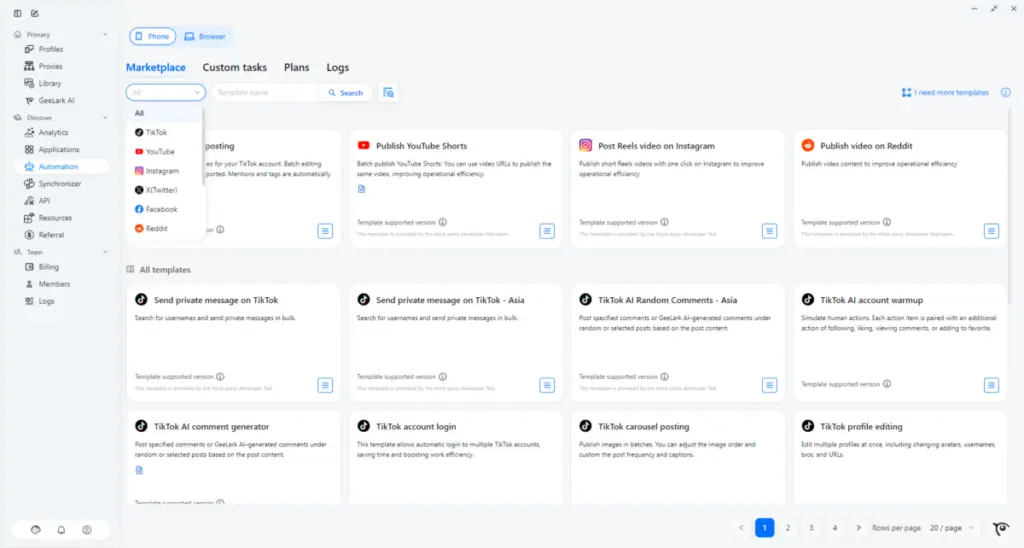 GeeLark AI Account Warmup