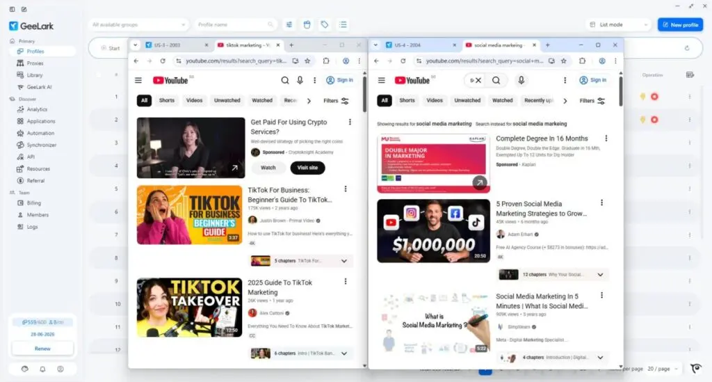 GeeLark Faceless YouTube Channel Cloud Phones 2