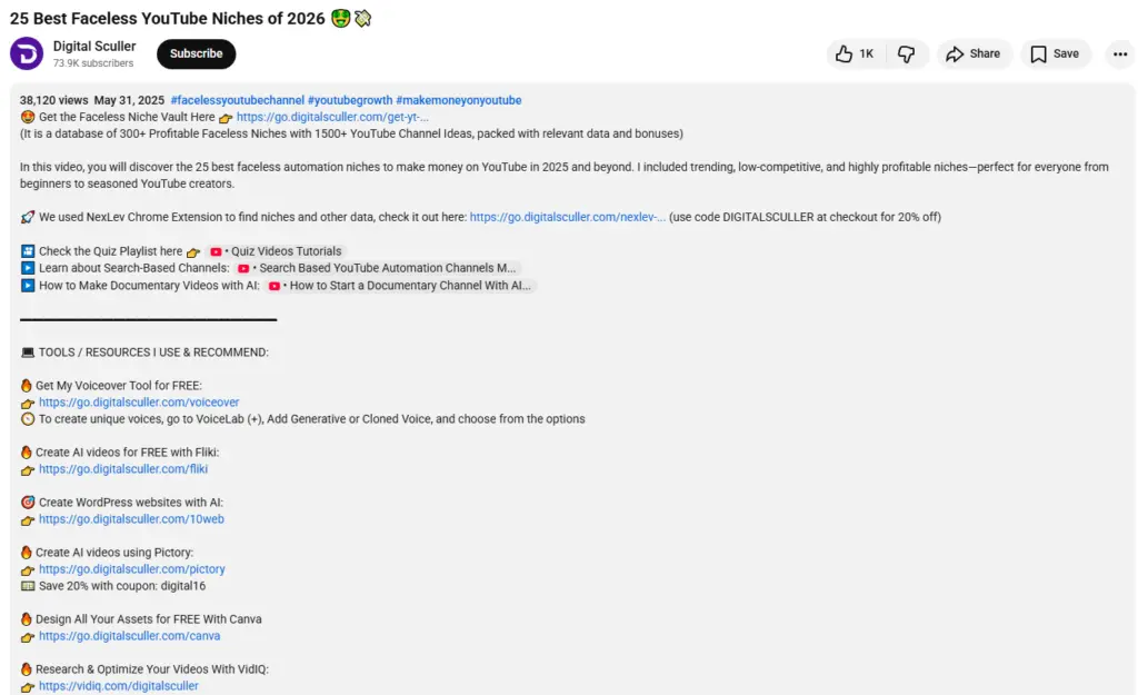 Digital Sculler Faceless YouTube Channel
