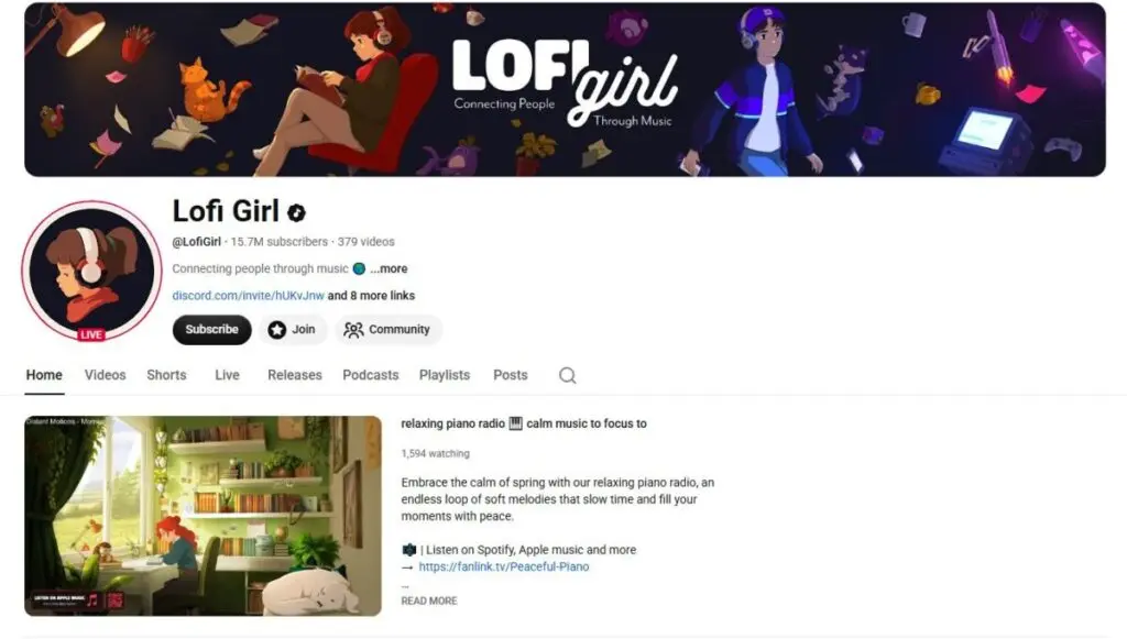 Lofi Girls YouTube Channel