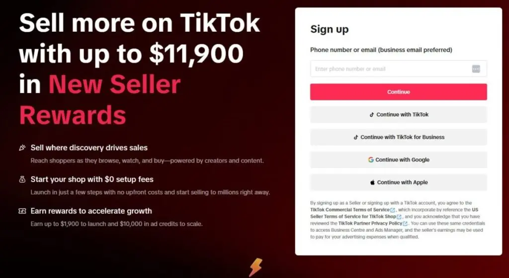 TikTok Shop Account Setup 1